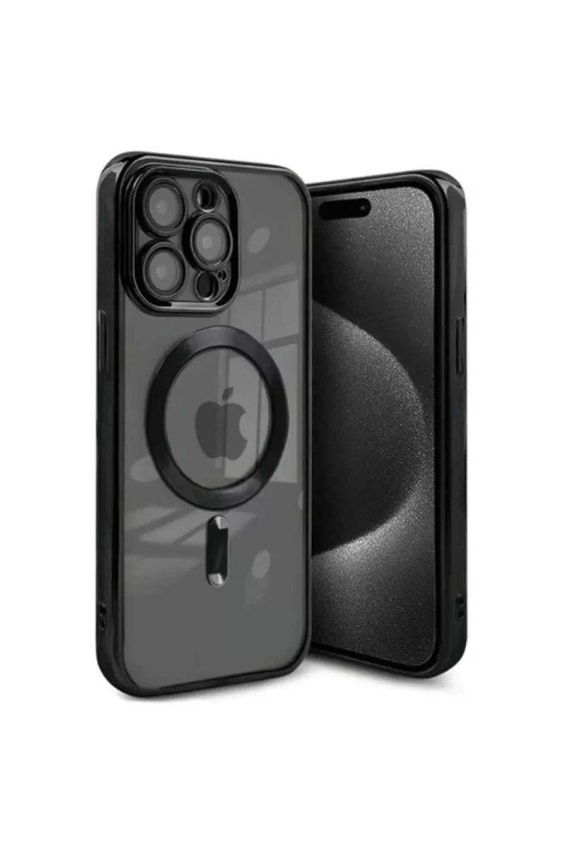 Newface Apple iPhone 15 Pro Kılıf Kross Magneticsafe Kapak - Siyah
