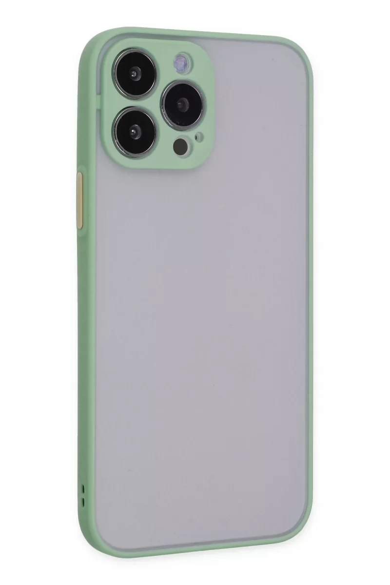 Newface Apple iPhone 15 Pro Kılıf Montreal Silikon Kapak - Açık Yeşil