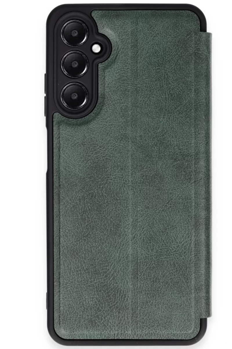 Newface Samsung Galaxy A36 Kılıf Flip Cover - Koyu Yeşil