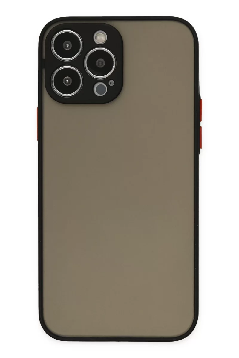 Newface Apple iPhone 15 Pro Max Kılıf Montreal Silikon Kapak - Siyah
