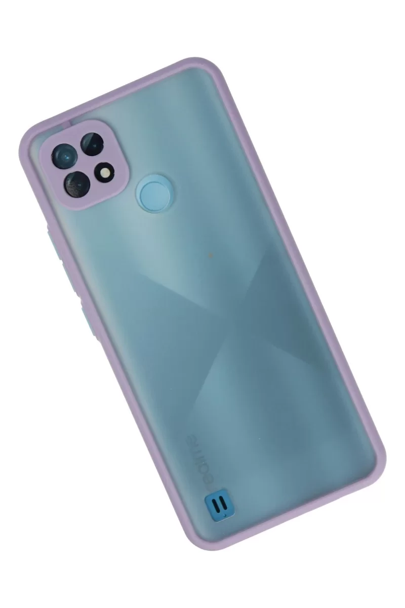 Newface Realme C21 Kılıf Montreal Silikon Kapak - Mor
