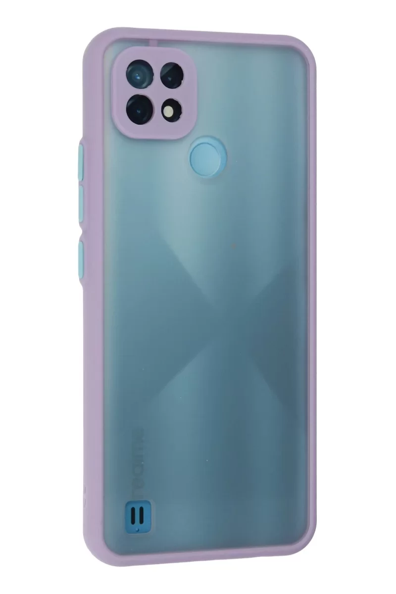 Newface Realme C21 Kılıf Montreal Silikon Kapak - Mor