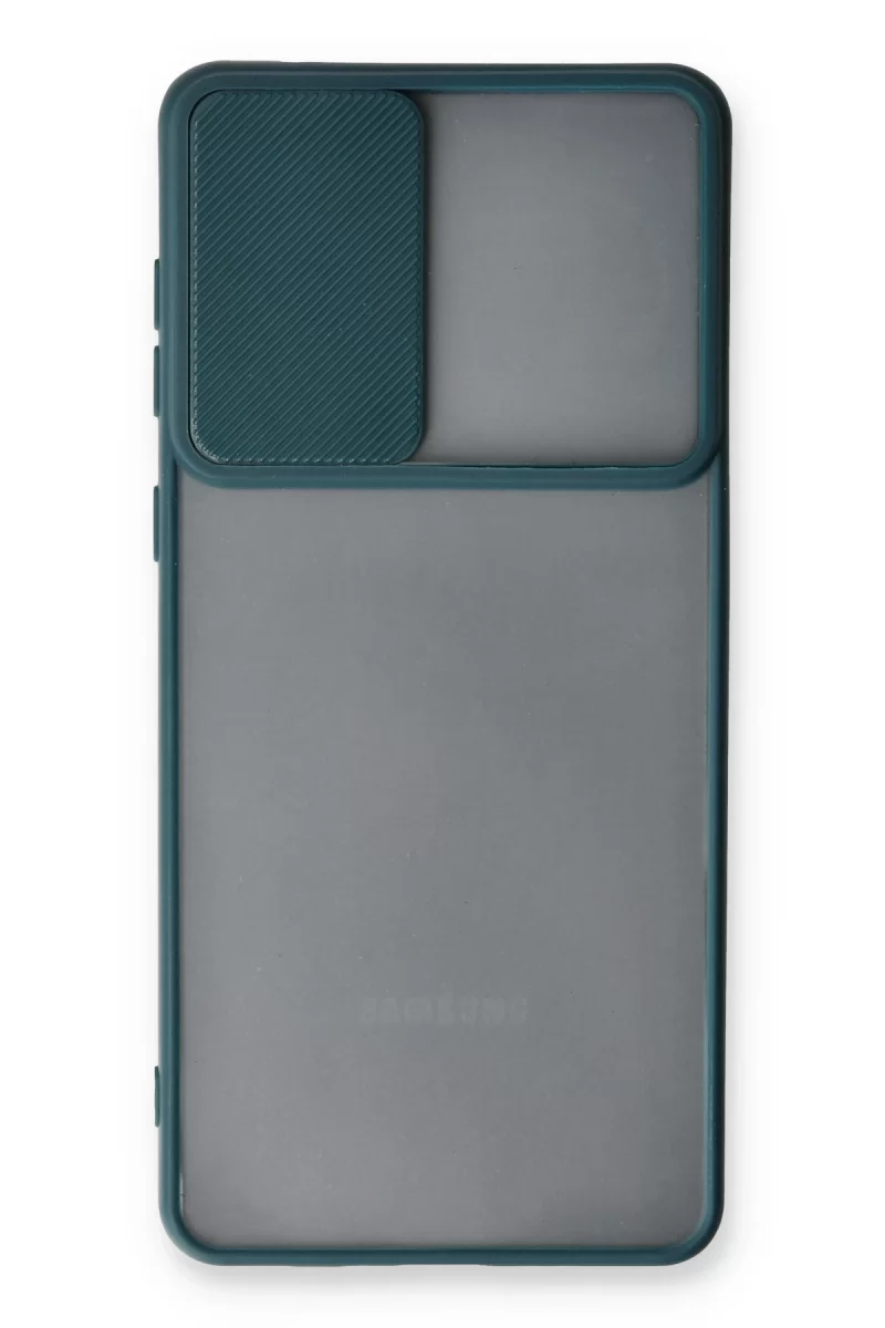 Newface Samsung Galaxy A33 5G Kılıf Palm Buzlu Kamera Sürgülü Silikon - Yeşil