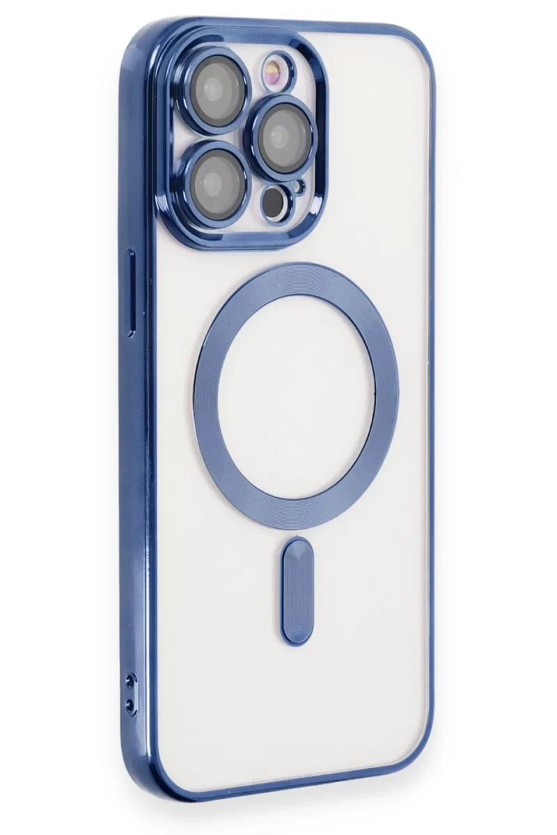 Newface Apple iPhone 15 Pro Kılıf Kross Magneticsafe Kapak - Lacivert