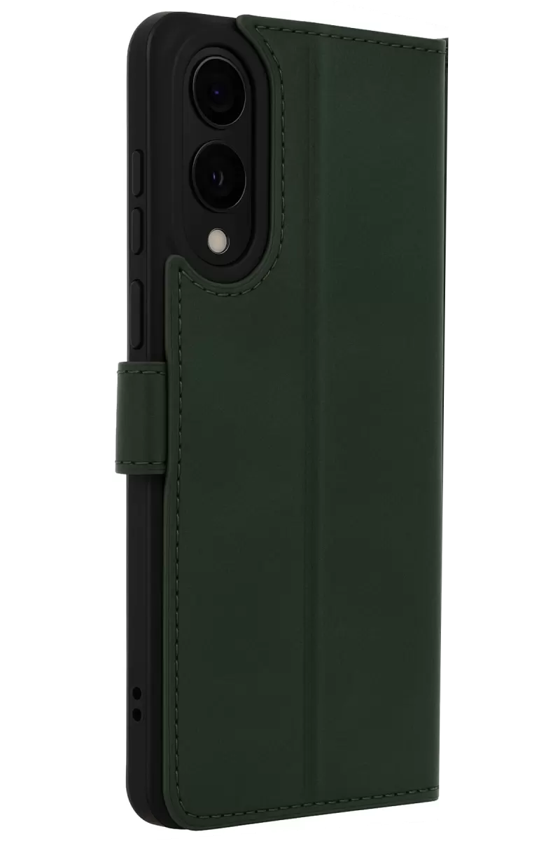 Newface Samsung Galaxy S25 Edge Trend S Plus Kapaklı Kılıf - Koyu Yeşil
