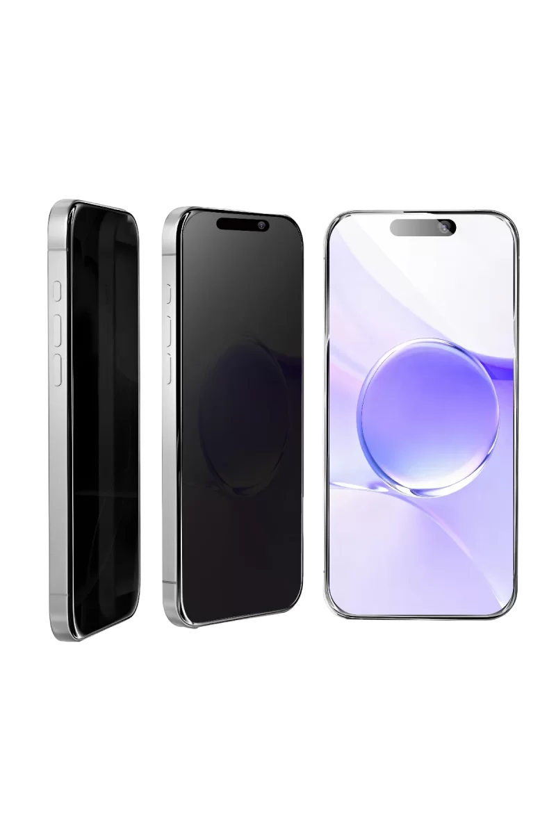 Newface Apple iPhone 12 Bilvis 5in1 5D Magic Hayalet Cam Ekran Koruyucu - Siyah