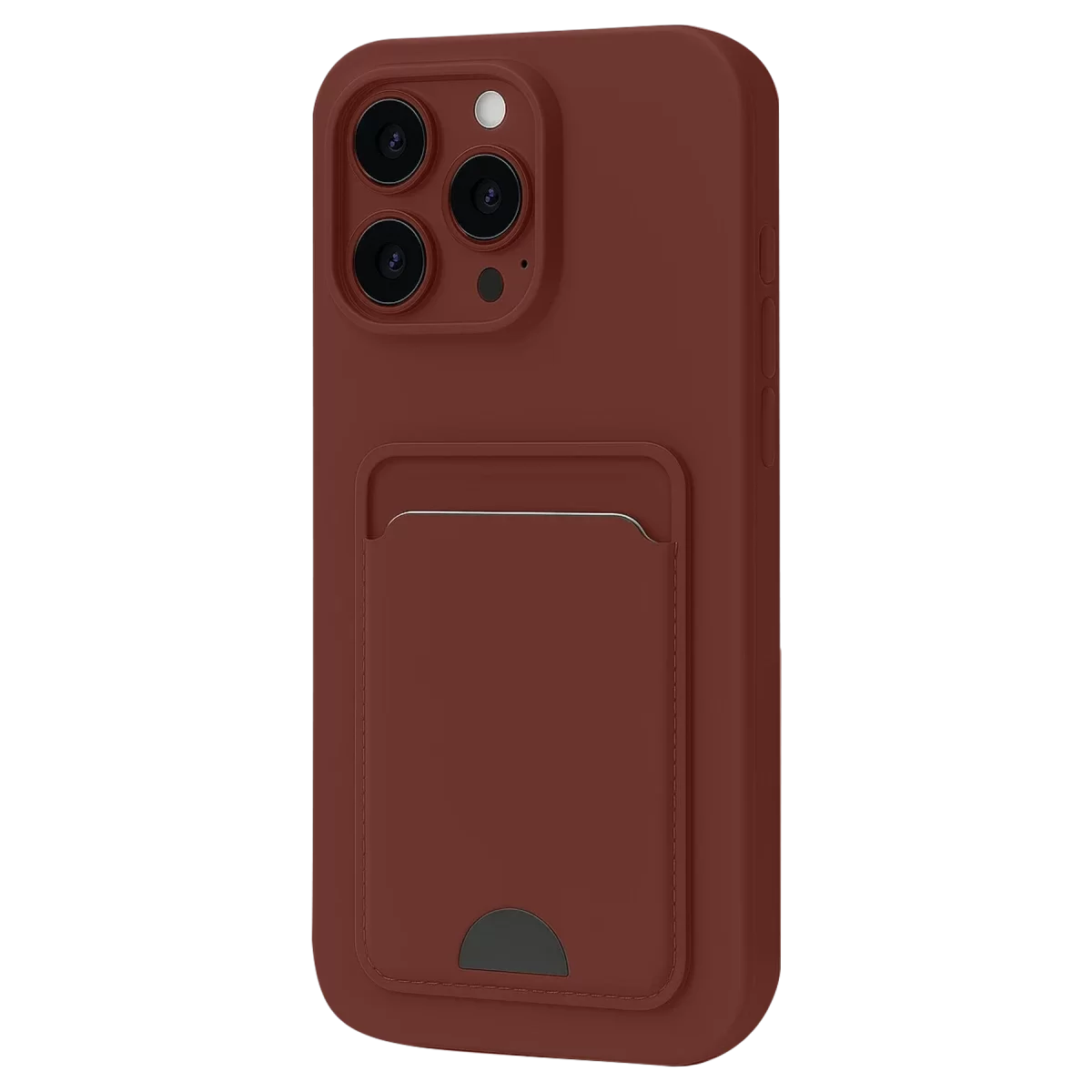 Newface Apple iPhone 16 Plus Kılıf Kelvin Kartvizitli Silikon - Bordo