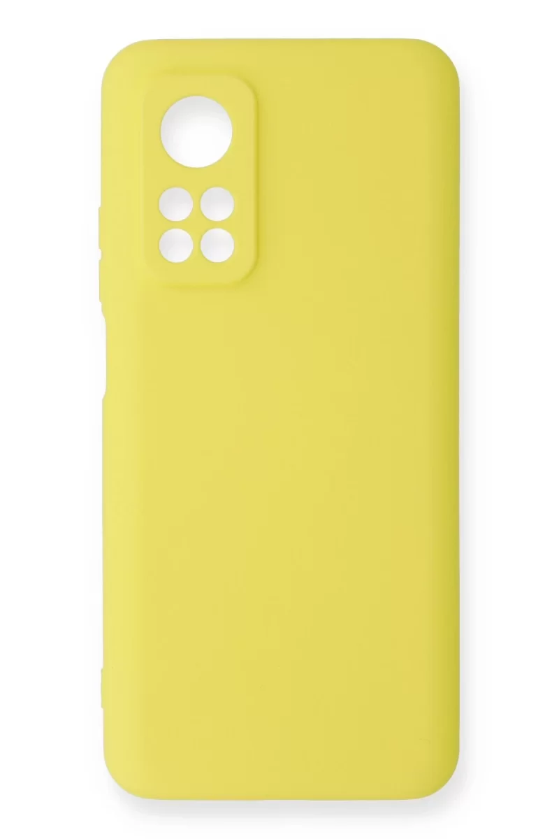 Newface Xiaomi Mi 10T Kılıf Nano içi Kadife Silikon - Sarı