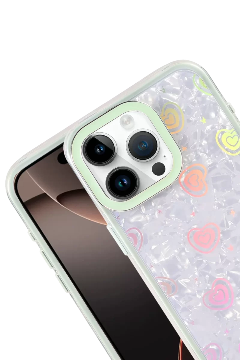 Newface Apple iPhone 15 Pro Lumi Desenli Kapak - Yeşil