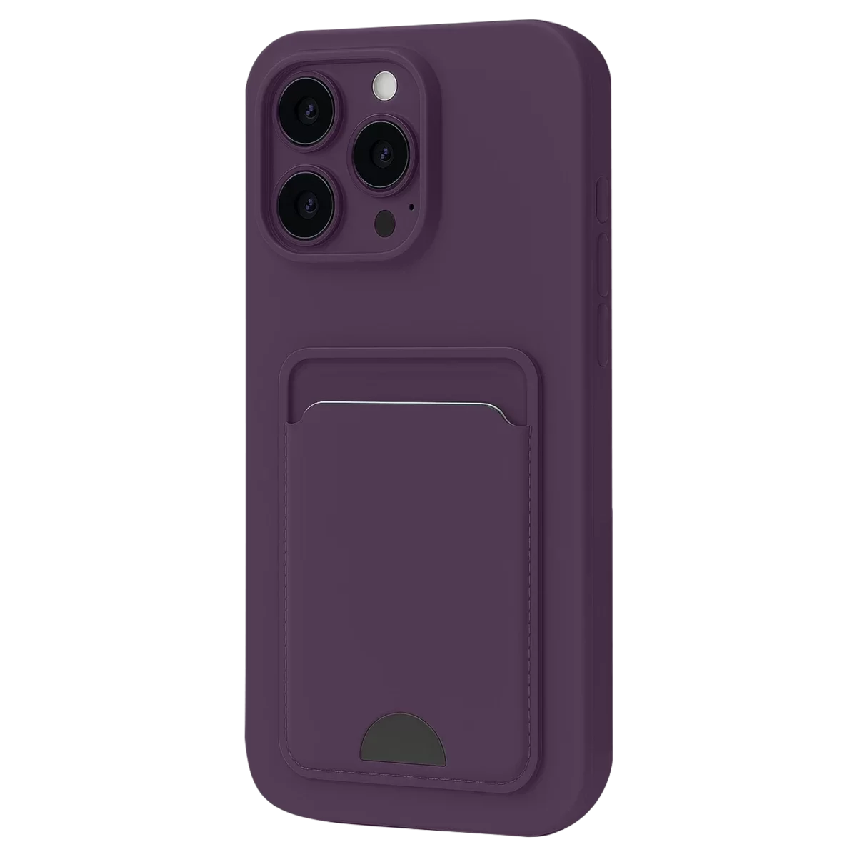 Newface Apple iPhone 16 Plus Kılıf Kelvin Kartvizitli Silikon - Derin Mor