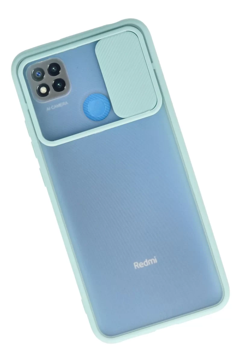 Newface Xiaomi Redmi 9C Kılıf Palm Buzlu Kamera Sürgülü Silikon - Turkuaz