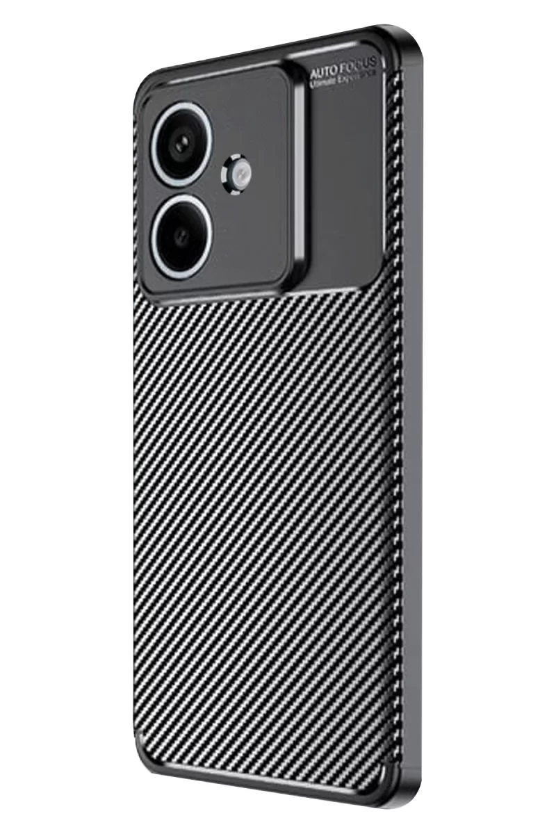 Newface Oppo A3 Kılıf Auto Focus Karbon Kapak - Siyah