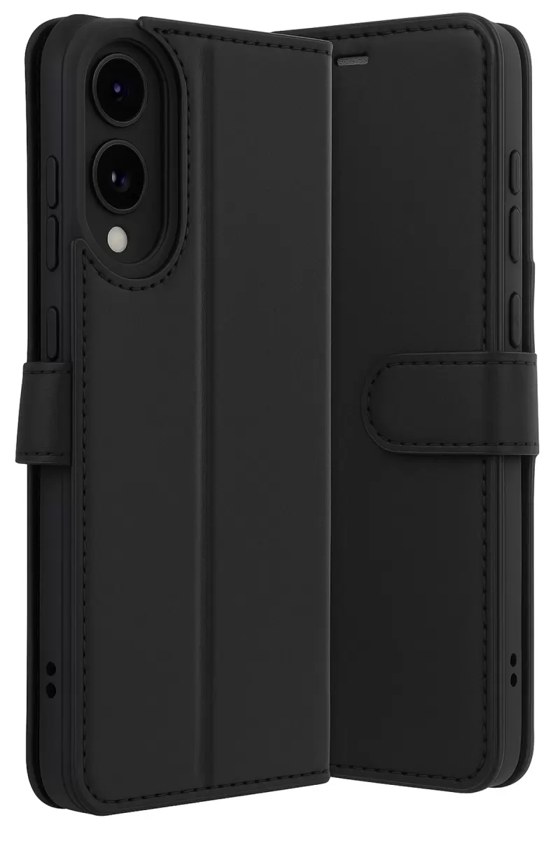 Newface Samsung Galaxy S25 Edge Trend S Plus Kapaklı Kılıf - Siyah