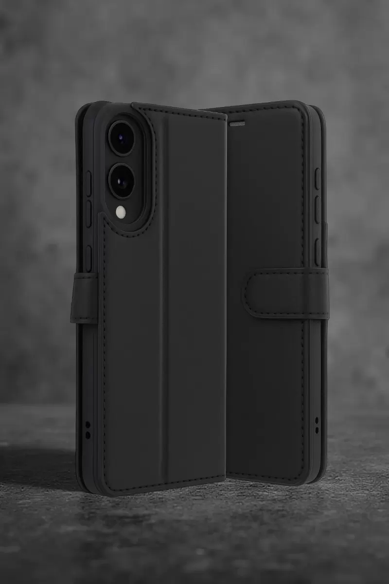 Newface Samsung Galaxy S25 Edge Trend S Plus Kapaklı Kılıf - Siyah