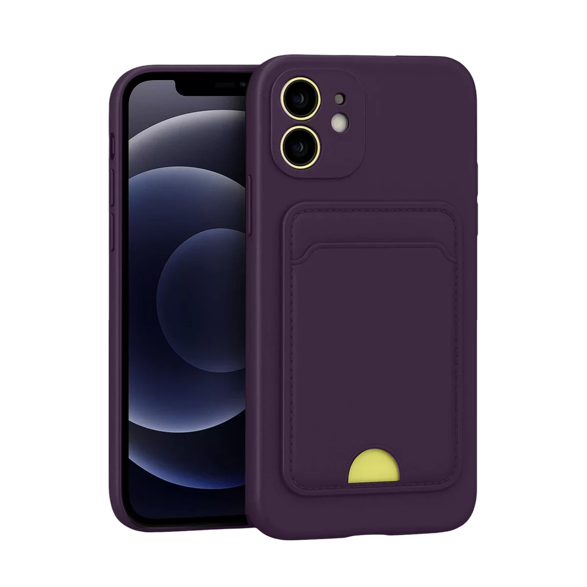 Newface Apple iPhone 11 Kılıf Kelvin Kartvizitli Silikon - Derin Mor