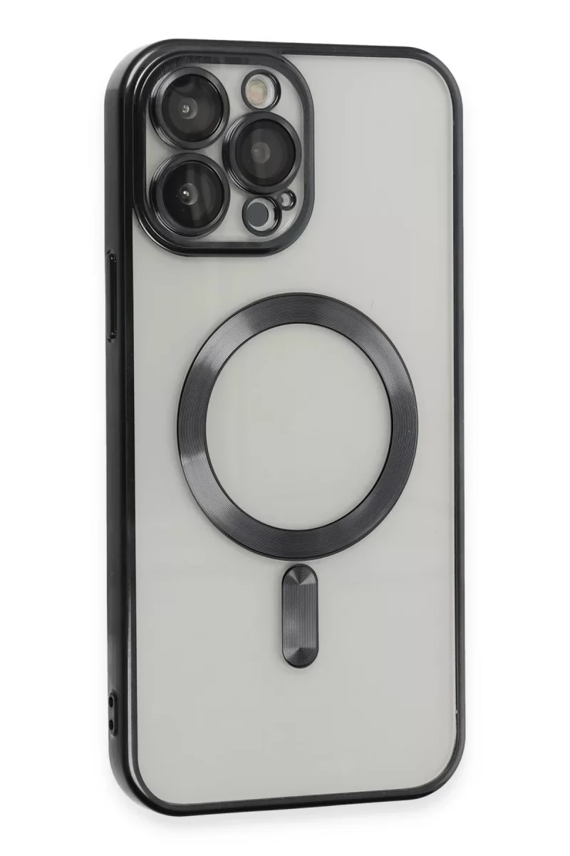 Newface Apple iPhone 15 Pro Max Kılıf Kross Magneticsafe Kapak - Siyah