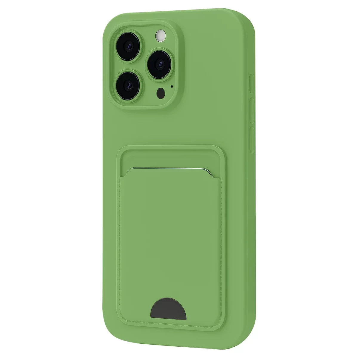 Newface Apple iPhone 16 Pro Kılıf Kelvin Kartvizitli Silikon - Açık Yeşil