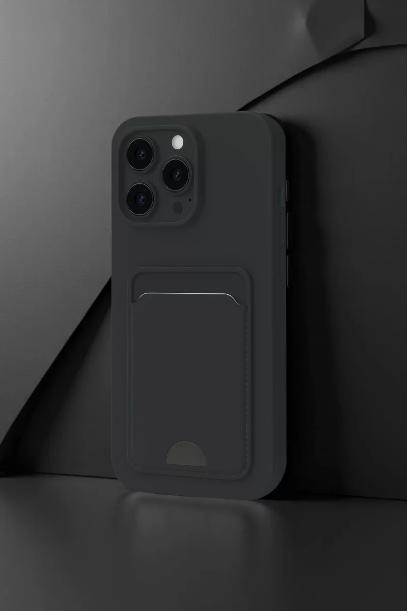 Newface Apple iPhone 16 Pro Kılıf Kelvin Kartvizitli Silikon - Derin Mor