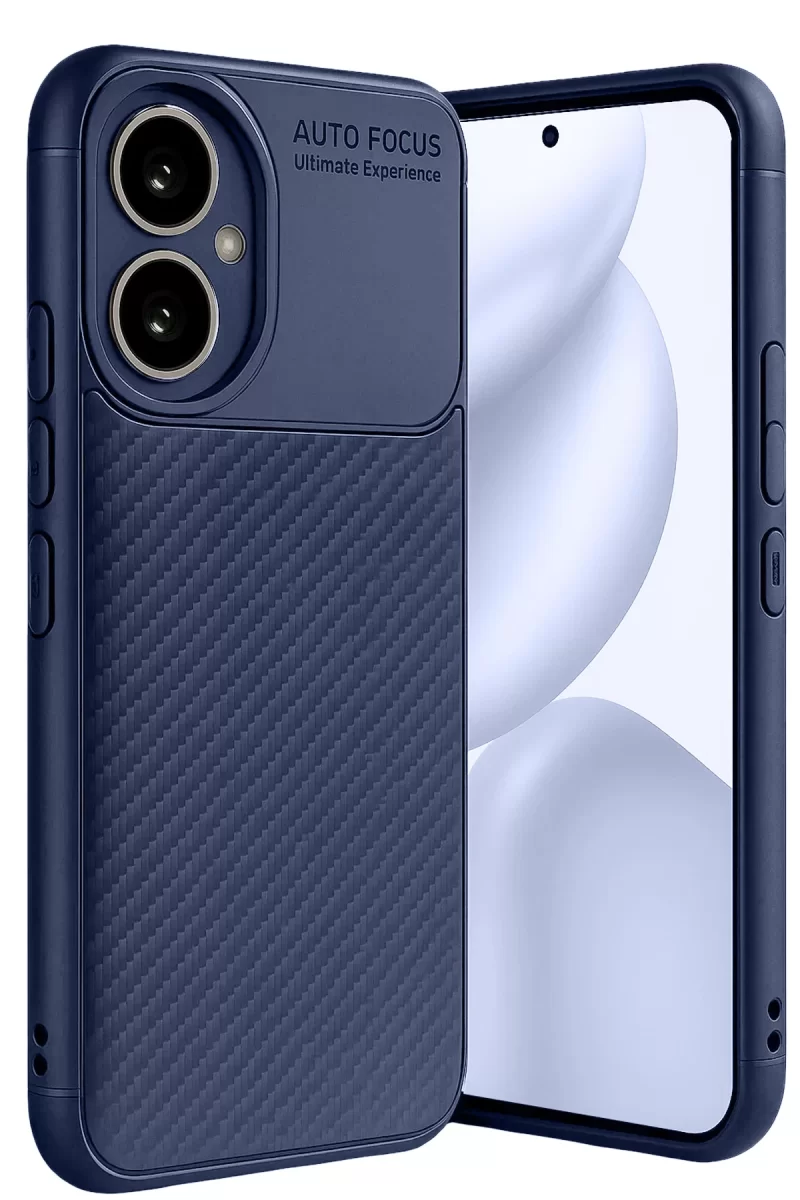 Newface Honor 400 Kılıf Auto Focus Karbon Kapak - Lacivert