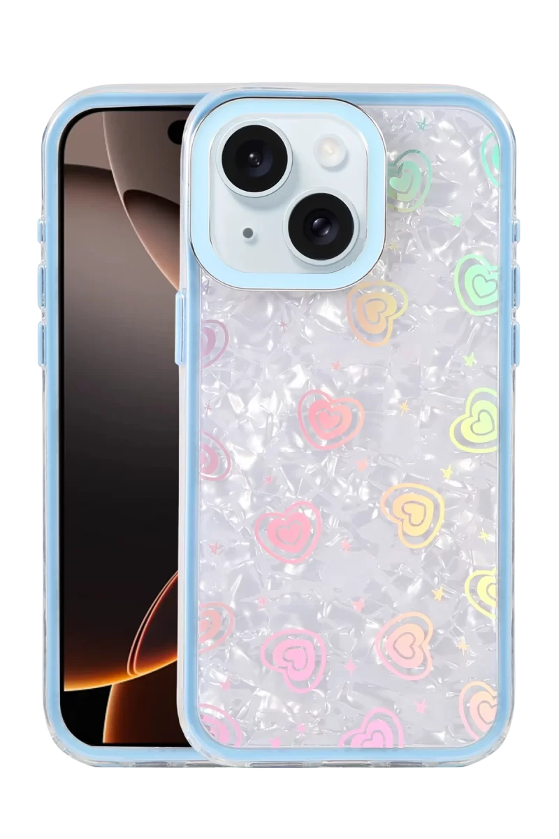 Newface Apple iPhone 14 Lumi Desenli Kapak - Mavi