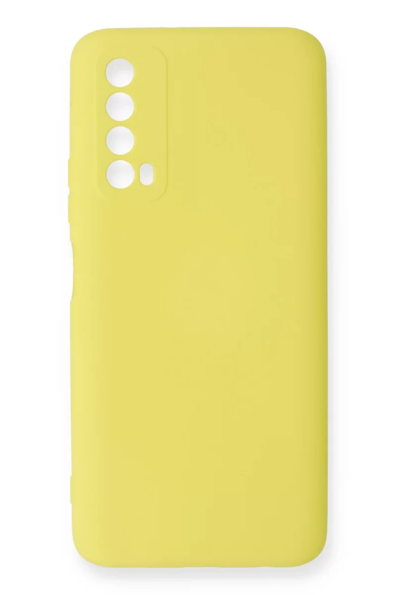 Newface Huawei P Smart 2021 Kılıf Nano içi Kadife Silikon - Sarı