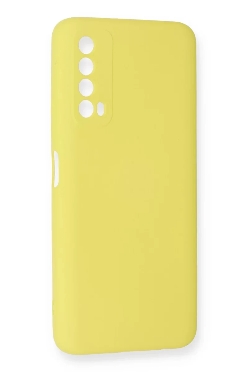 Newface Huawei P Smart 2021 Kılıf Nano içi Kadife Silikon - Sarı