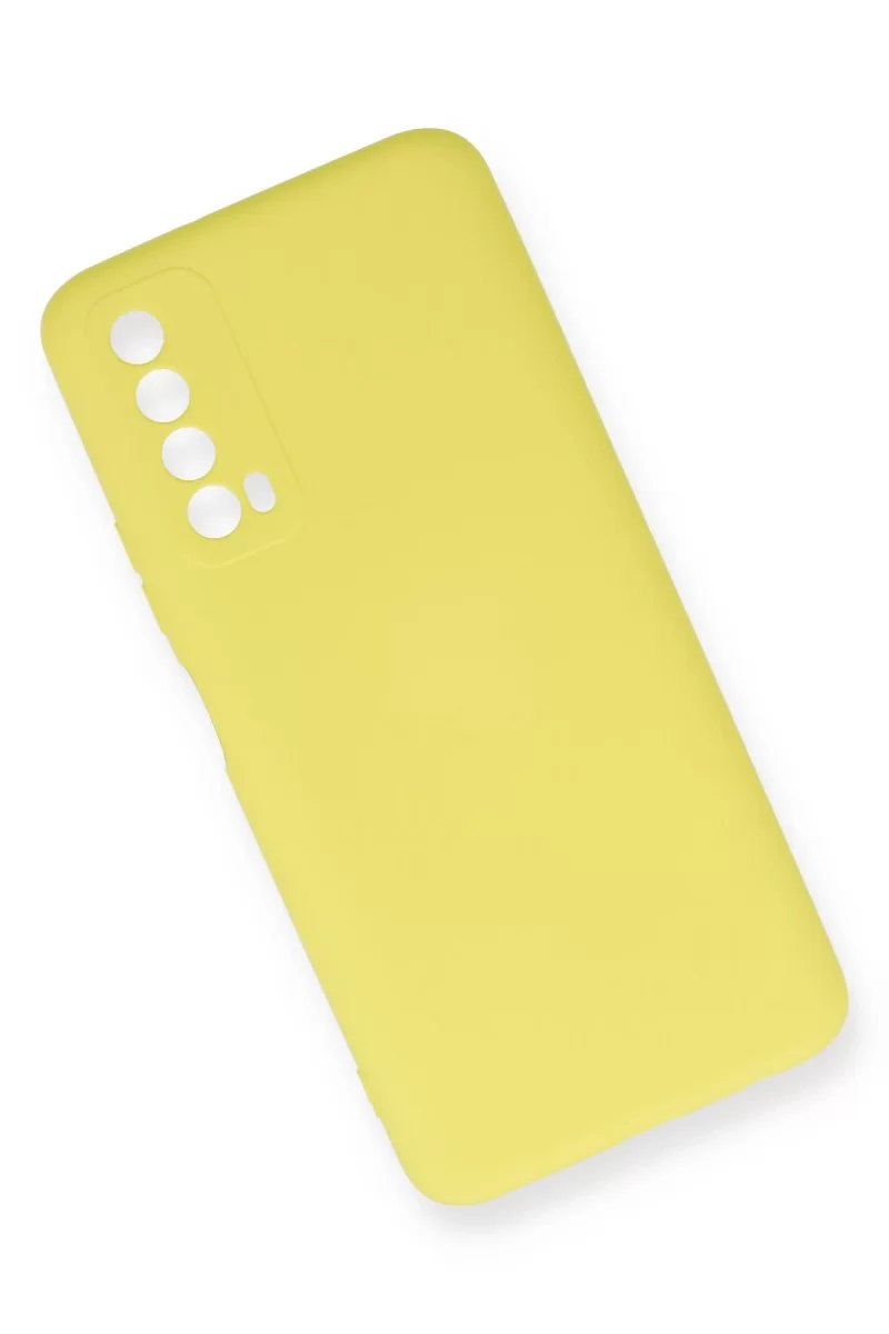 Newface Huawei P Smart 2021 Kılıf Nano içi Kadife Silikon - Sarı
