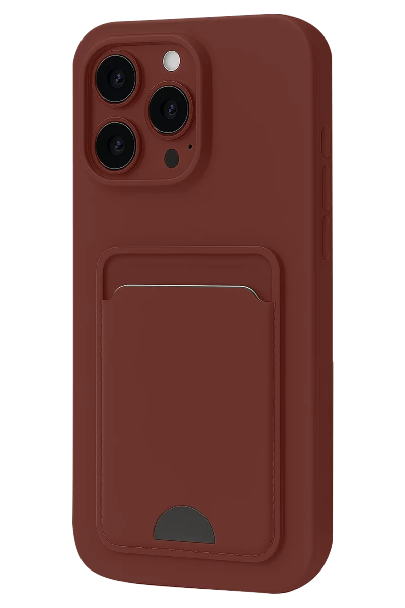 Newface Apple iPhone 16 Pro Max Kılıf Kelvin Kartvizitli Silikon - Bordo