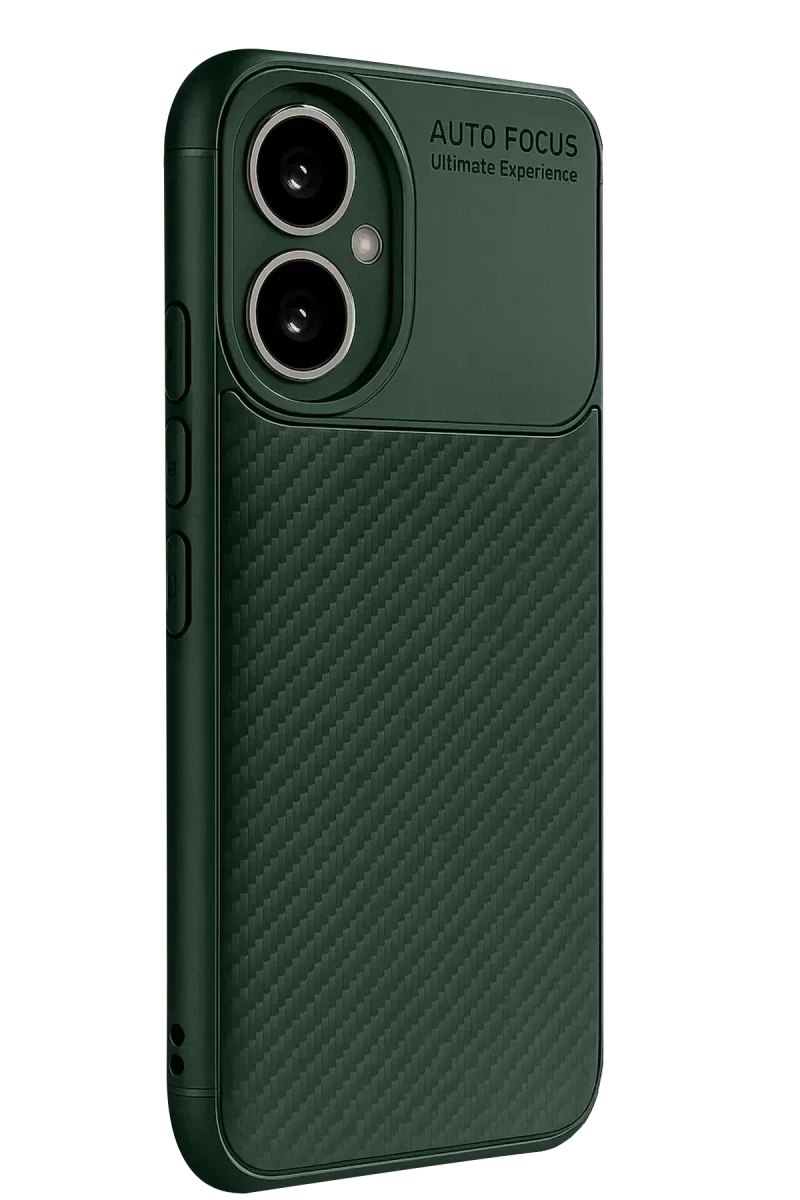 Newface Honor 400 Kılıf Auto Focus Karbon Kapak - Koyu Yeşil