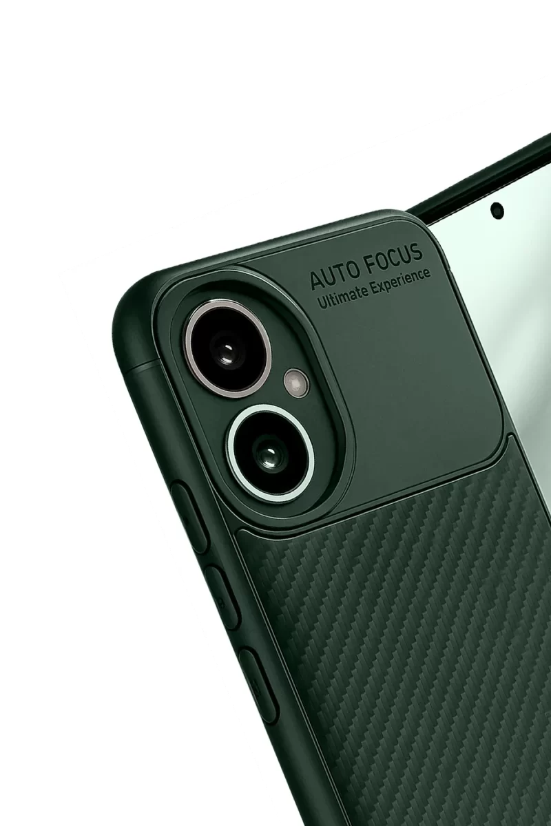 Newface Honor 400 Kılıf Auto Focus Karbon Kapak - Koyu Yeşil