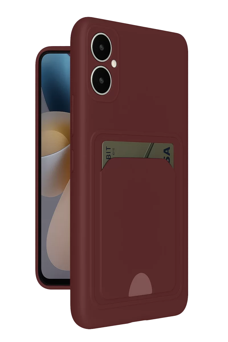 Newface Samsung Galaxy A05 Kelvin Kartvizitli Silikon - Bordo