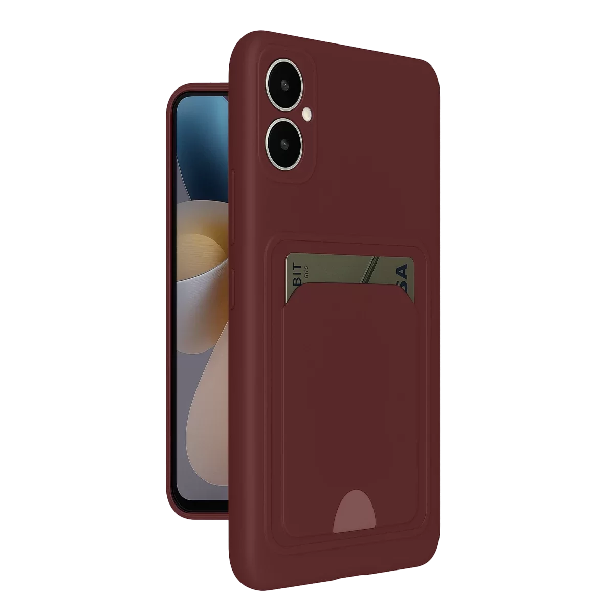 Newface Samsung Galaxy A05 Kelvin Kartvizitli Silikon - Bordo