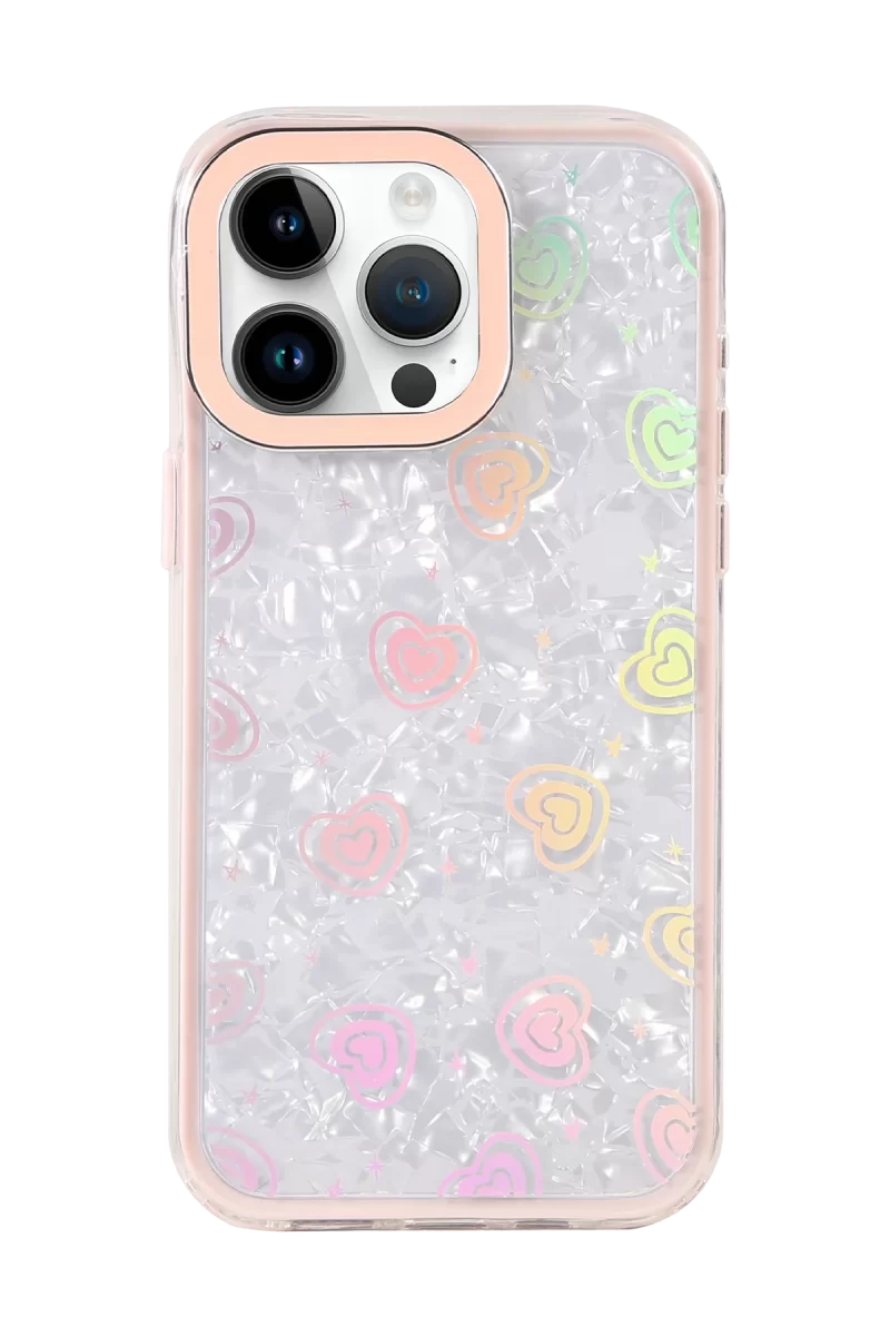 Newface Apple iPhone 16 Pro Lumi Desenli Kapak - Pembe
