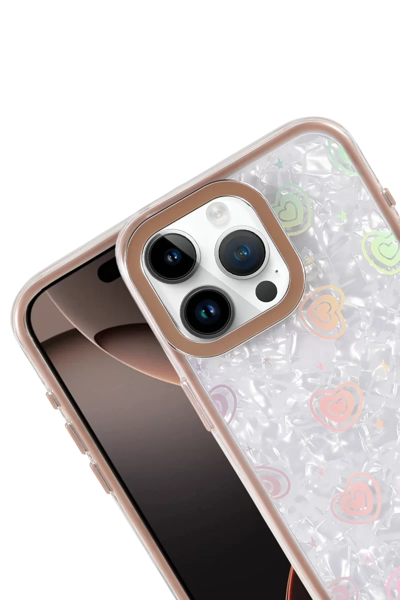 Newface Apple iPhone 15 Pro Lumi Desenli Kapak - Çöl Titanyum