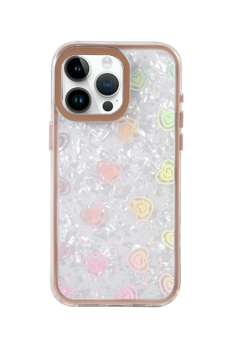 Newface Apple iPhone 15 Pro Lumi Desenli Kapak - Çöl Titanyum