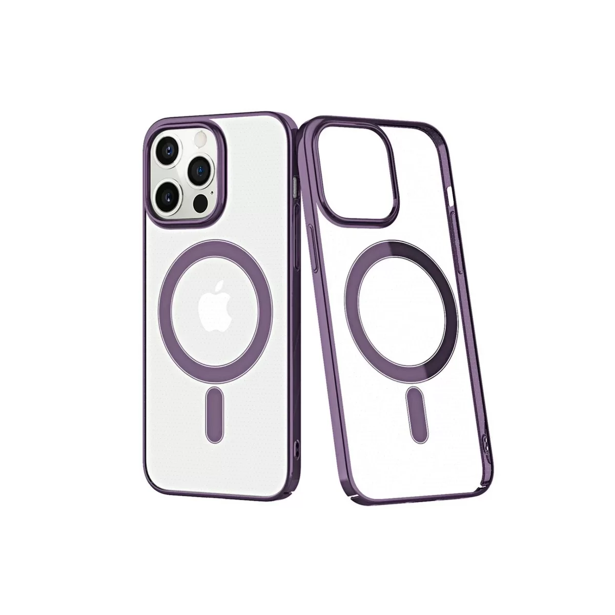 Newface Apple iPhone 13 Pro Max Kılıf Element Magneticsafe Sert Kapak - Derin Mor