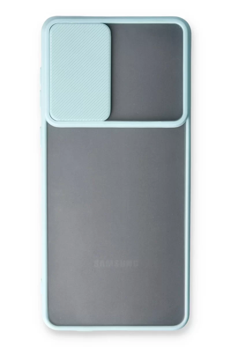 Newface Samsung Galaxy A33 5G Kılıf Palm Buzlu Kamera Sürgülü Silikon - Turkuaz