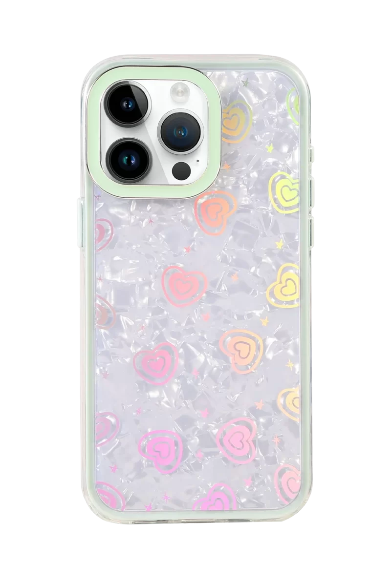 Newface Apple iPhone 14 Pro Max Lumi Desenli Kapak - Yeşil