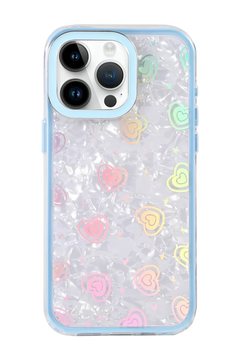 Newface Apple iPhone 15 Pro Max Lumi Desenli Kapak - Mavi