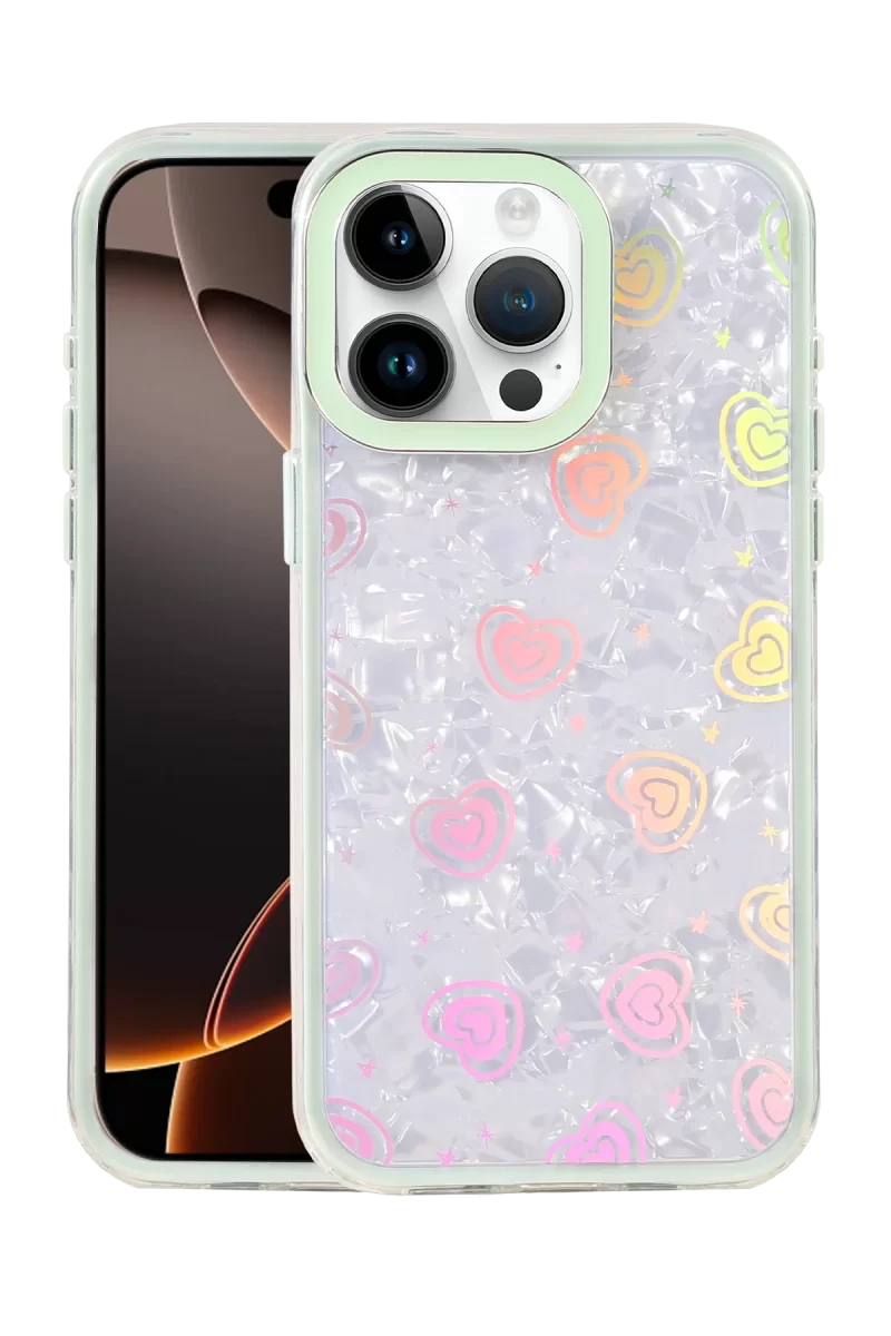 Newface Apple iPhone 16 Pro Max Lumi Desenli Kapak - Yeşil