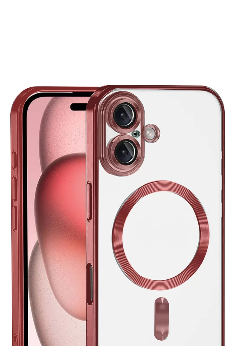Newface Apple iPhone 17 Kross Magneticsafe Kapak - Kırmızı