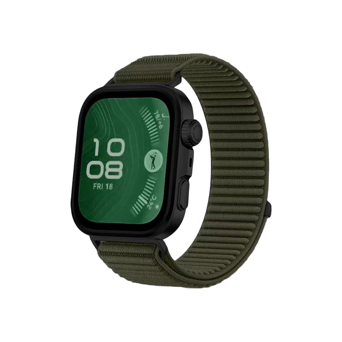 Newface Huawei Fit 4 Braid Kordon - Koyu Yeşil