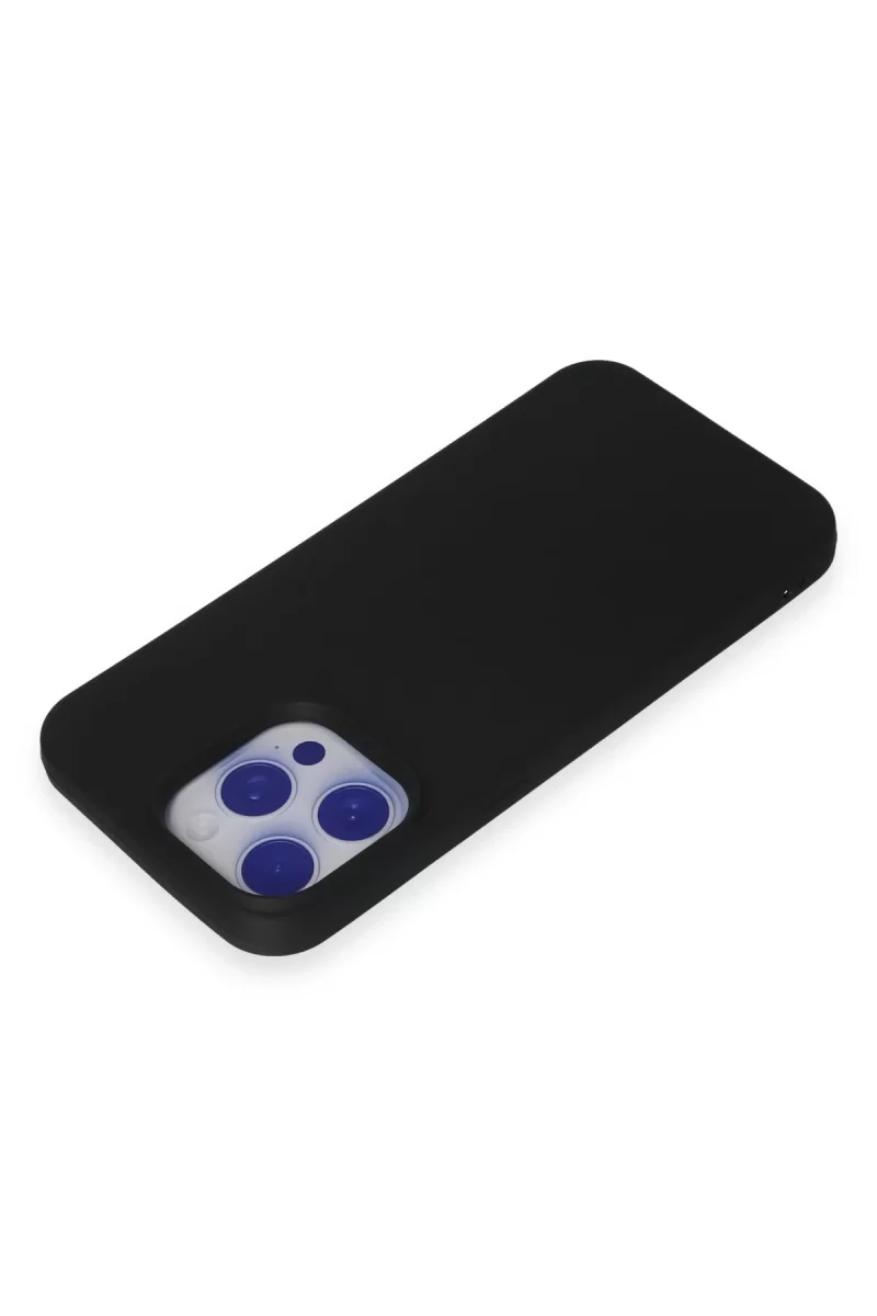 Newface Apple iPhone 15 Pro Max Kılıf Nano içi Kadife Silikon - Siyah