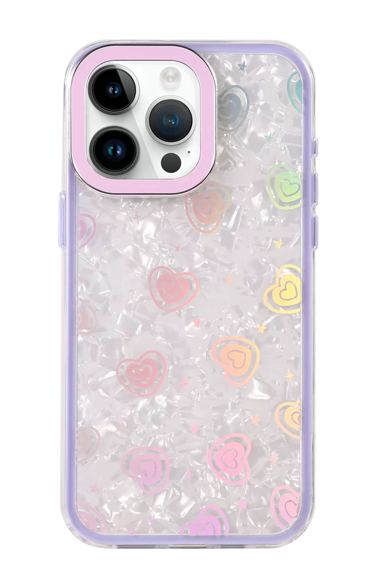 Newface Apple iPhone 16 Pro Max Lumi Desenli Kapak - Mor