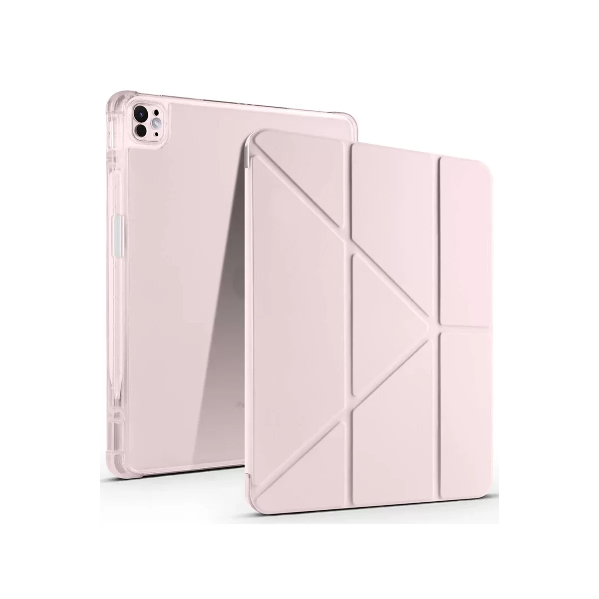Newface Apple iPad Air 13 (2024) Kılıf Kalemlikli Mars Tablet Kılıfı - Rose Gold