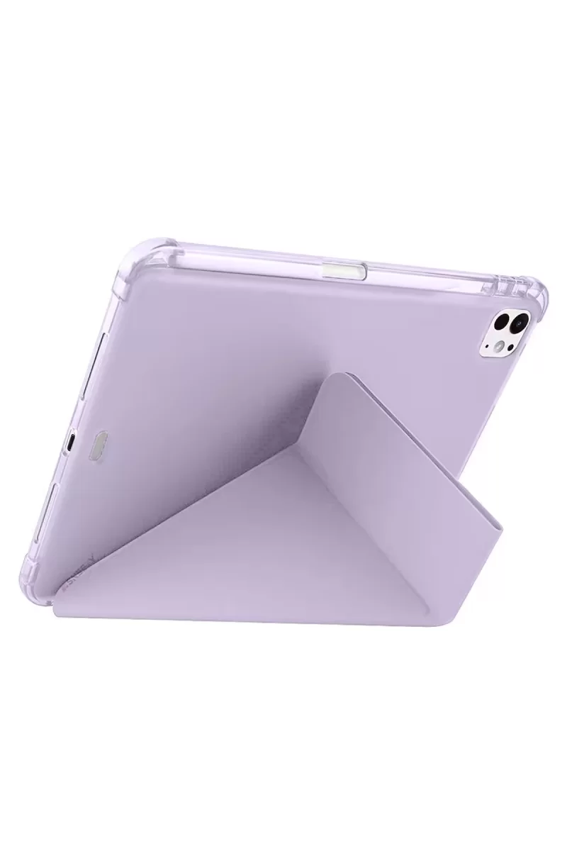 Newface Apple iPad Air 13 (2024) Kılıf Kalemlikli Mars Tablet Kılıfı - Lila