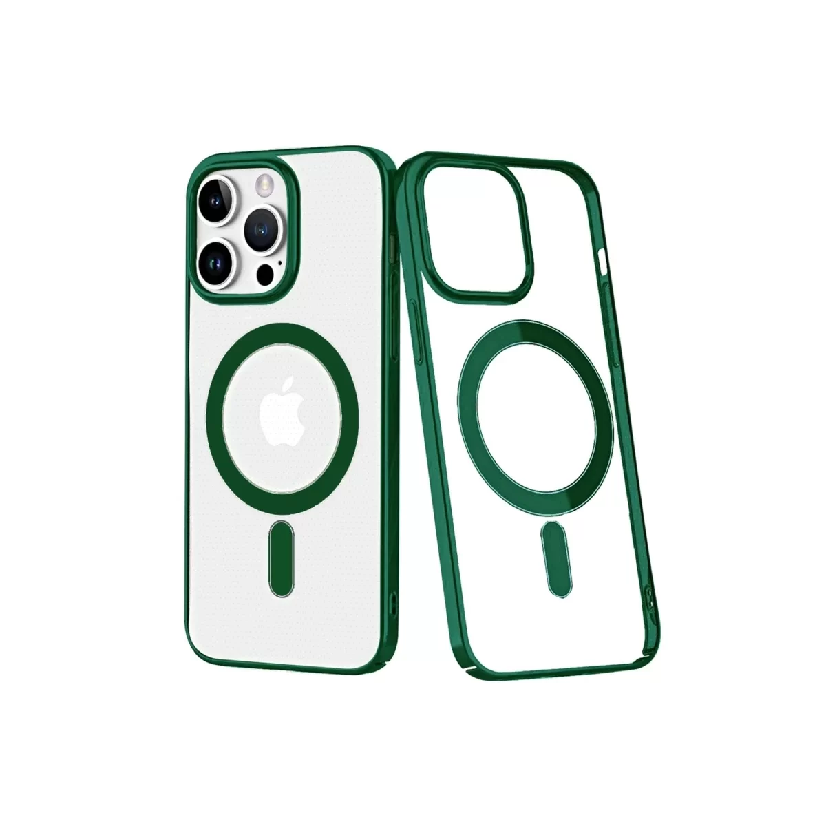 Newface Apple iPhone 14 Pro Max Kılıf Element Magneticsafe Sert Kapak - Köknar Yeşili