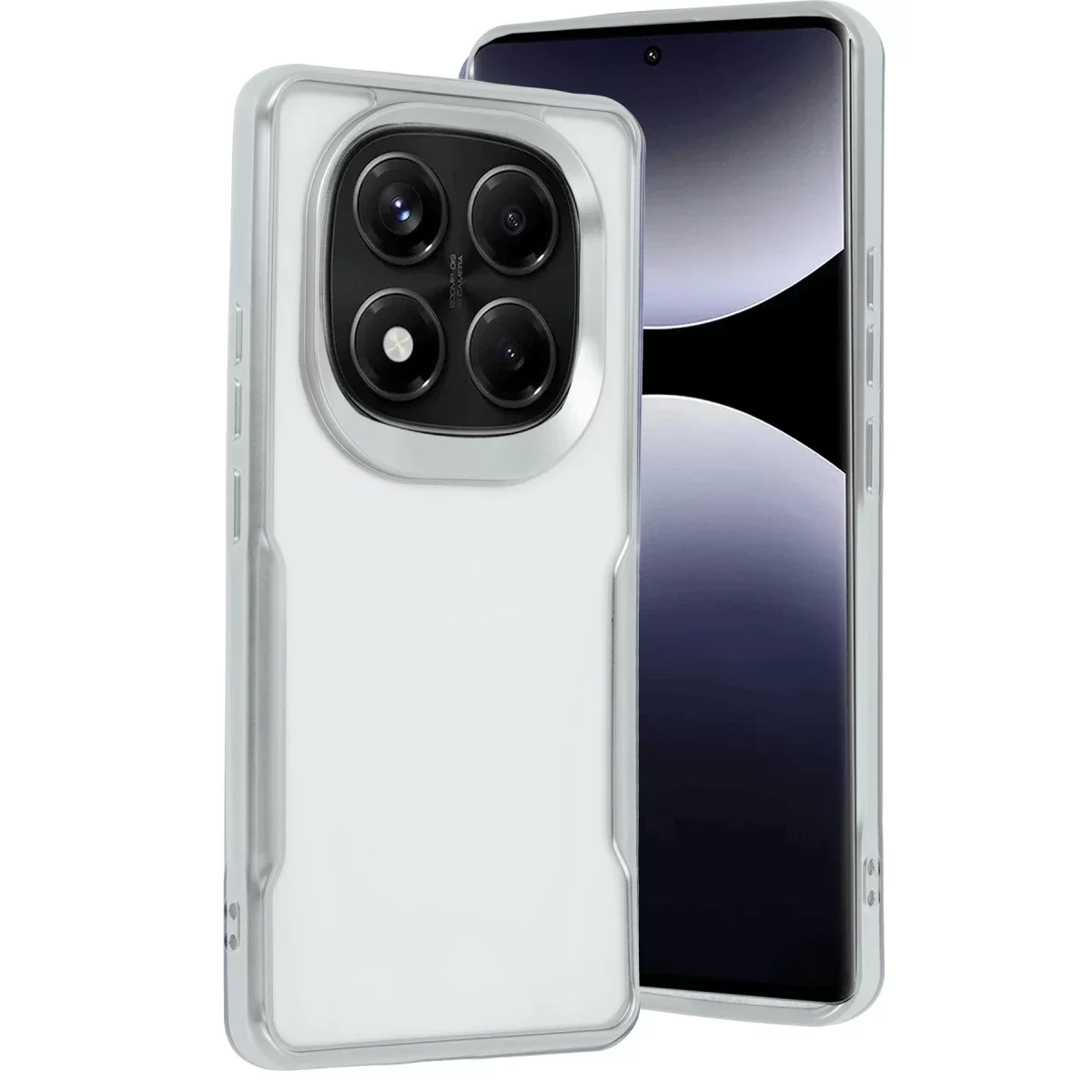 Newface Xiaomi Redmi Note 14 Pro 4G Kılıf Boyi Silikon Kapak - Gümüş