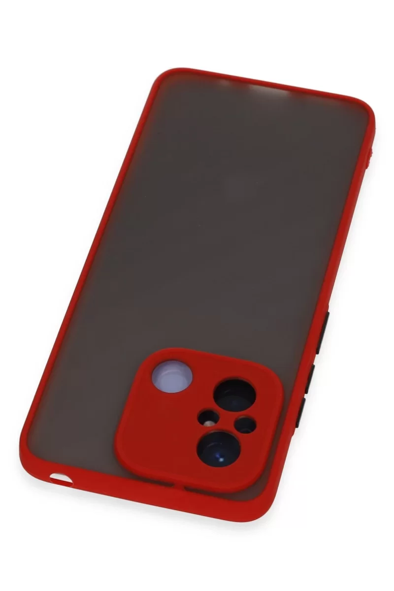 Newface Xiaomi Redmi 12C Kılıf Montreal Silikon Kapak - Kırmızı