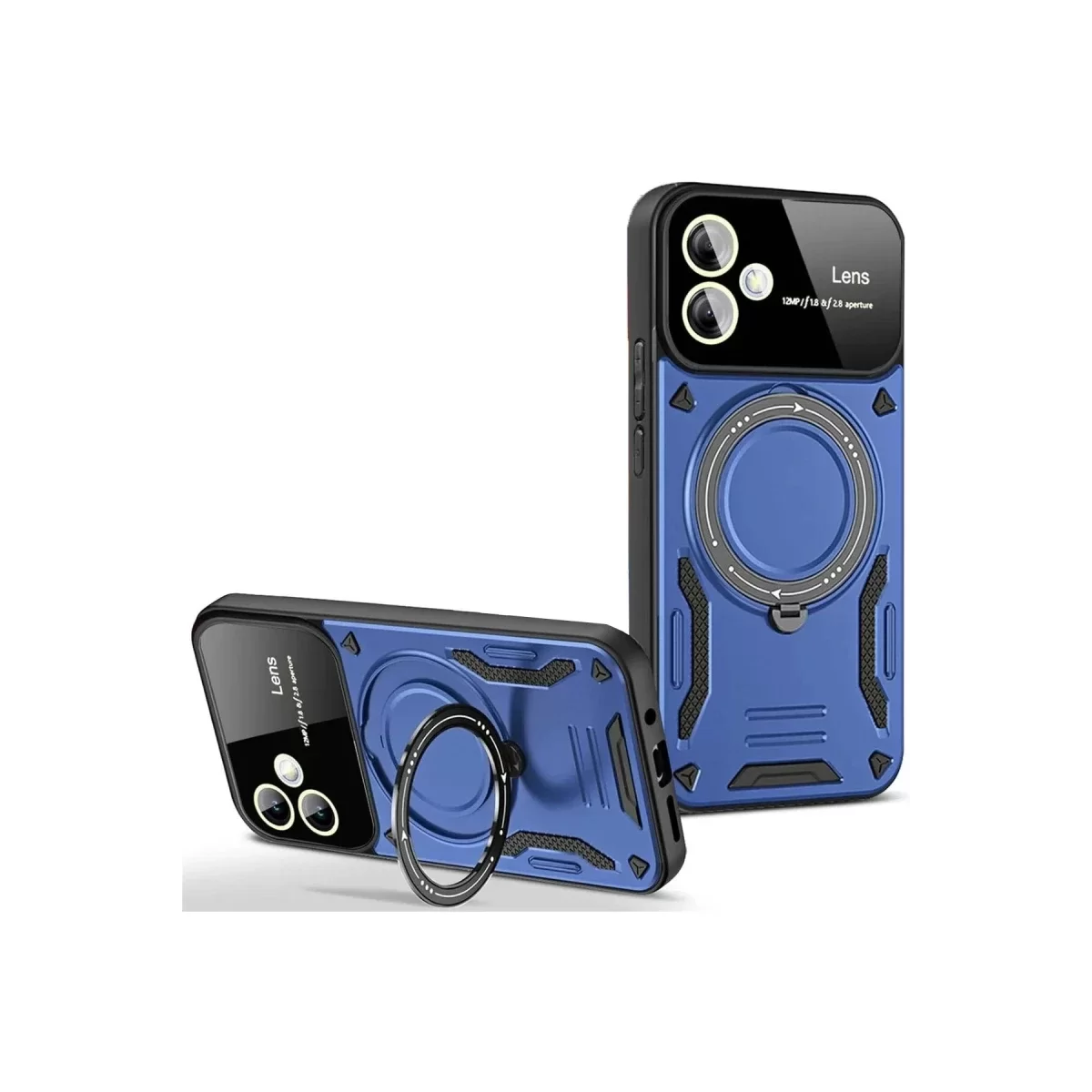 Newface Samsung Galaxy A06 Kılıf Joy Lens Standlı Kapak - Lacivert